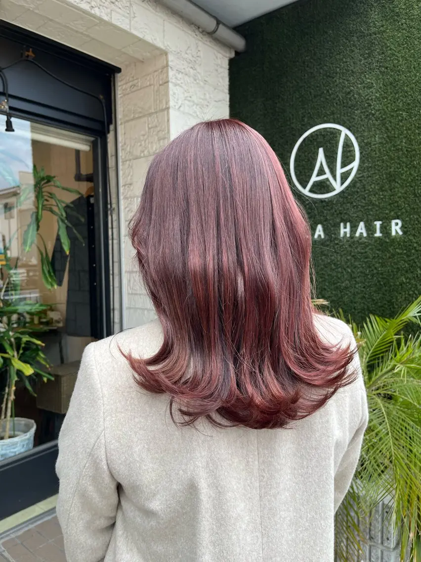 セミロング カラー カット ヘアカラー トリートメント AKALA HAIR 西宮店 Juriのヘアスタイル