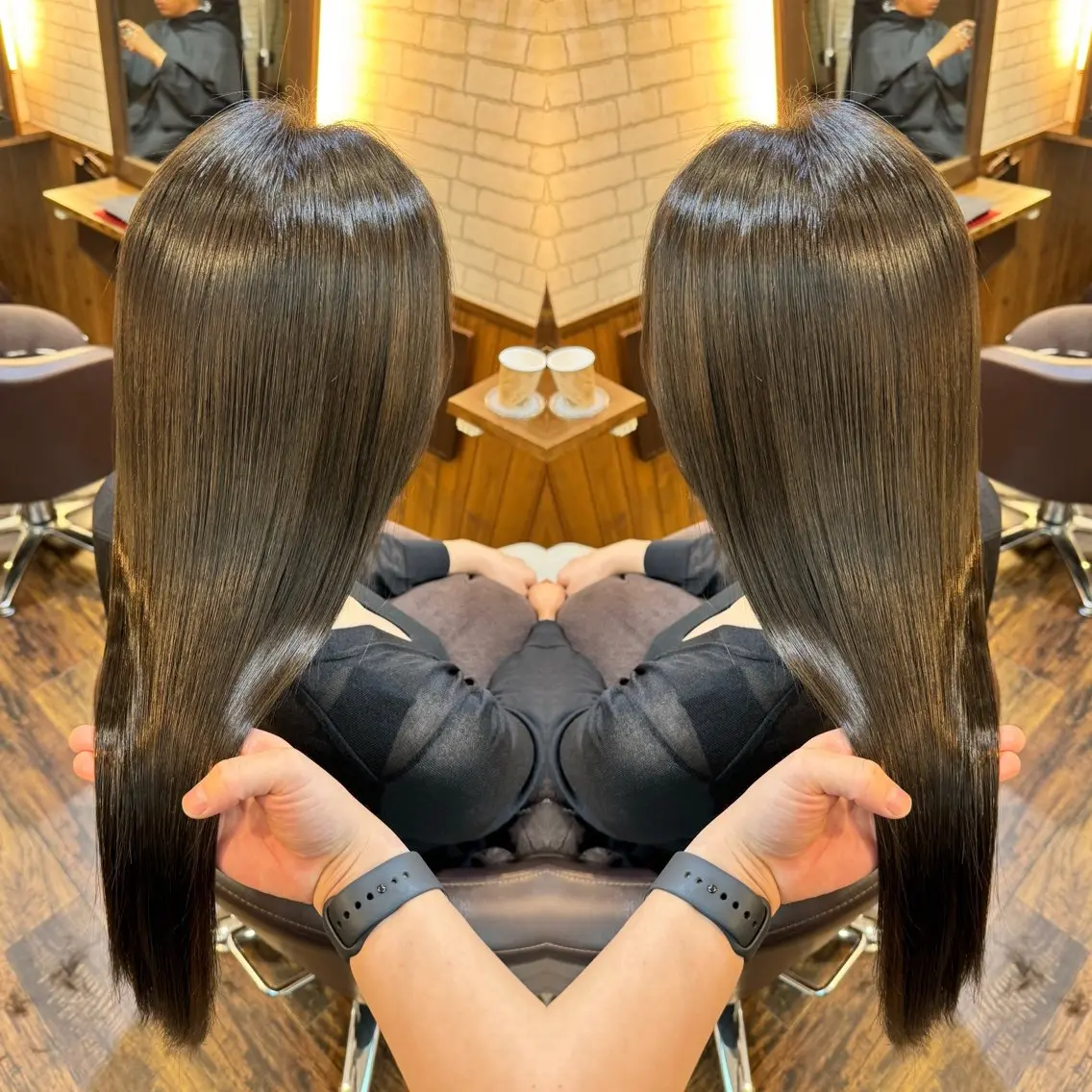 ロング カラー アクアカラー 髪質改善 トリートメント 🫧髪質改善×艶髪 🫧根本泰成🫧のヘアスタイル