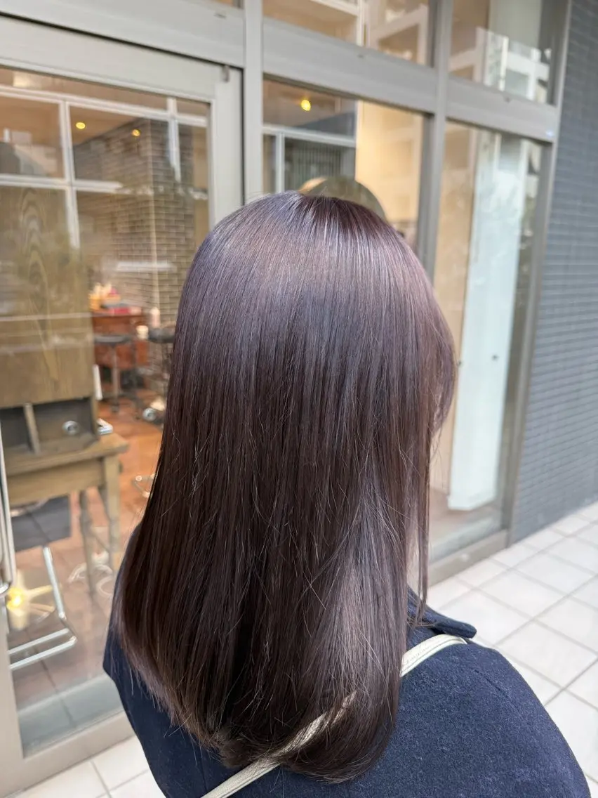 セミロング ヘアカラー 松江 優空のヘアスタイル