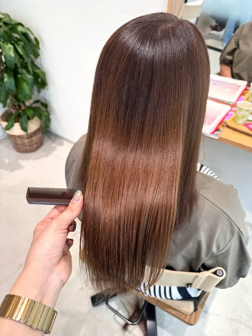 ロング カラー カット ヘアカラー トリートメント Tamagawa Sakiのヘアスタイル