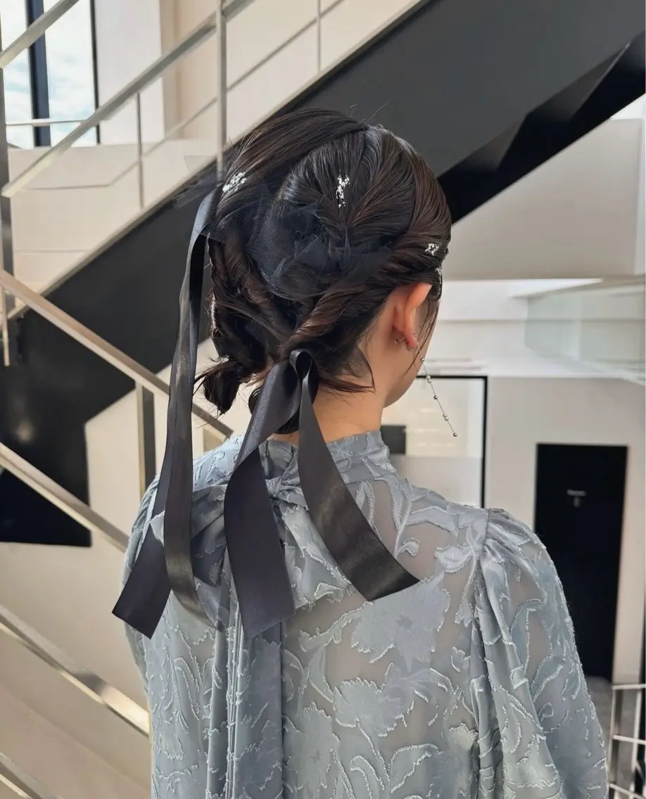 ミディアム ヘアアレンジ ヘアセット KAWATOKO MISUZUのヘアスタイル