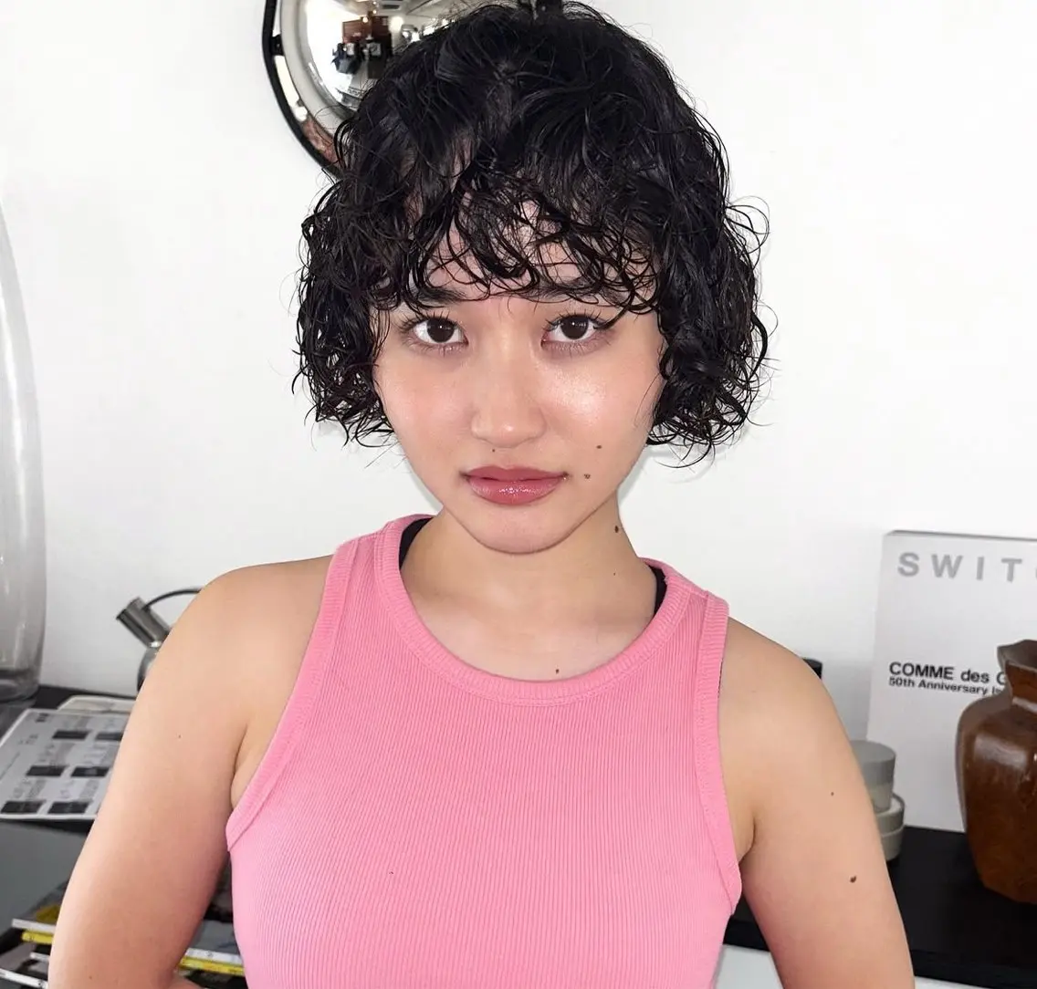 ショート パーマ カット パーマ Rena✴︎トレンド ×スタンダードMIXのヘアスタイル