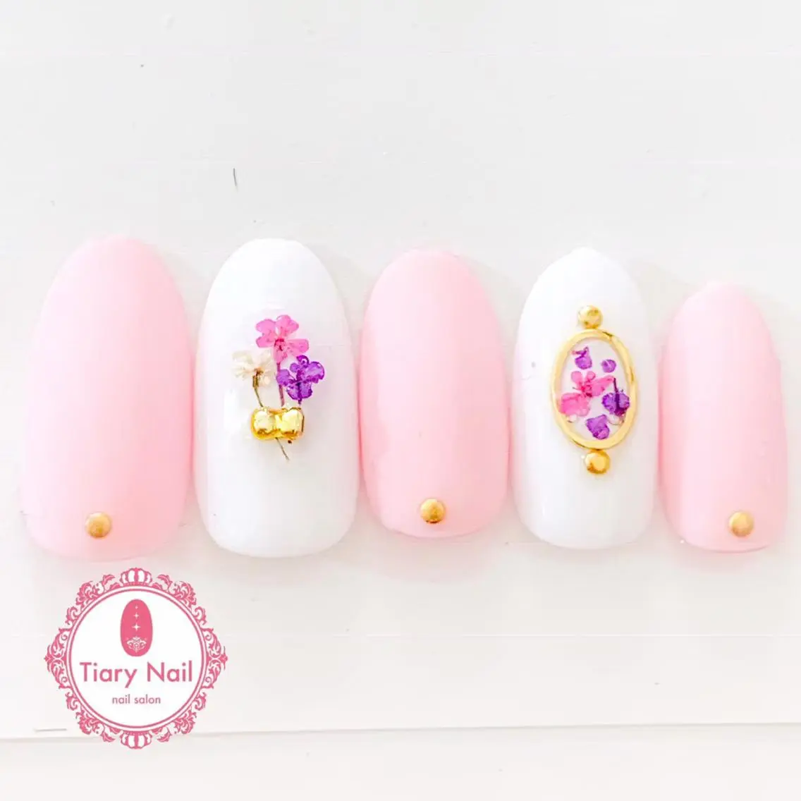 ネイル 桜ネイル 長さ出し オフィスネイル スカルプネイル シンプルネイル 💗🪽Tiary Nail🪽💗のネイルデザイン