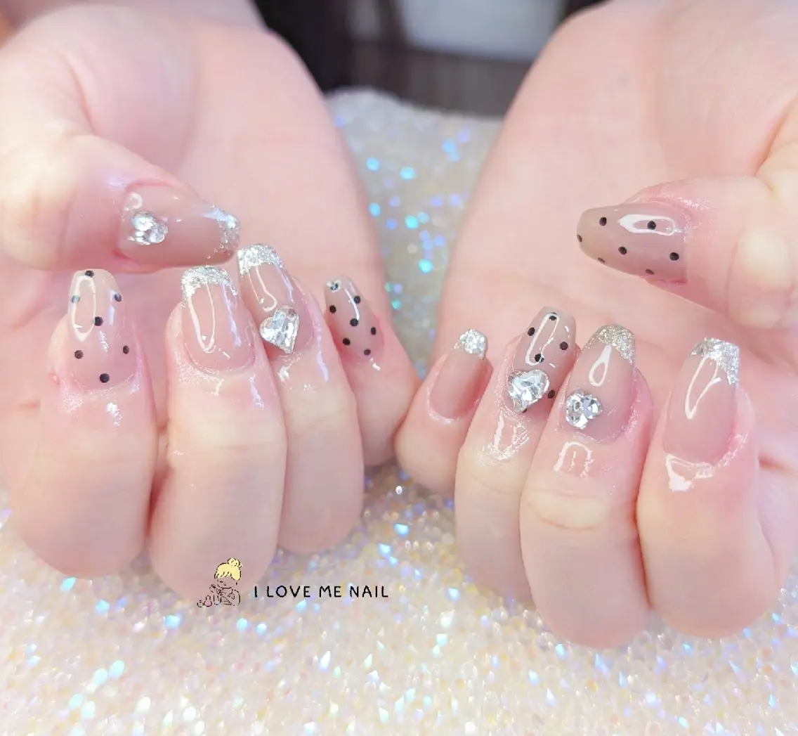 ネイル 長さ出し ハート 韓国ネイル マグネットネイル ニュアンスネイル I LOVE ME NAIL.。.:*♡のネイルデザイン