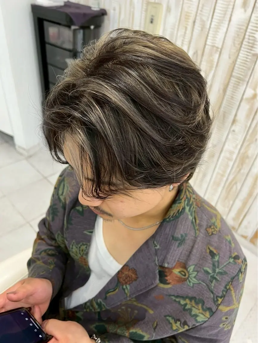 ミディアム メンズ カット ヘアカラー 🇰🇷韓国風 メンズ/吉田大晴のヘアスタイル