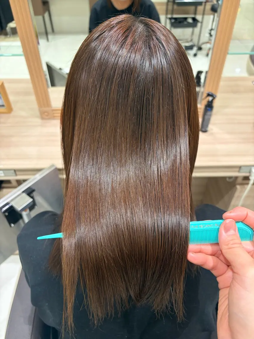ミディアム パーマ 縮毛矯正 ❄️モデル募集中❄️ ️🫧Ｈａｒｕ🫧のヘアスタイル