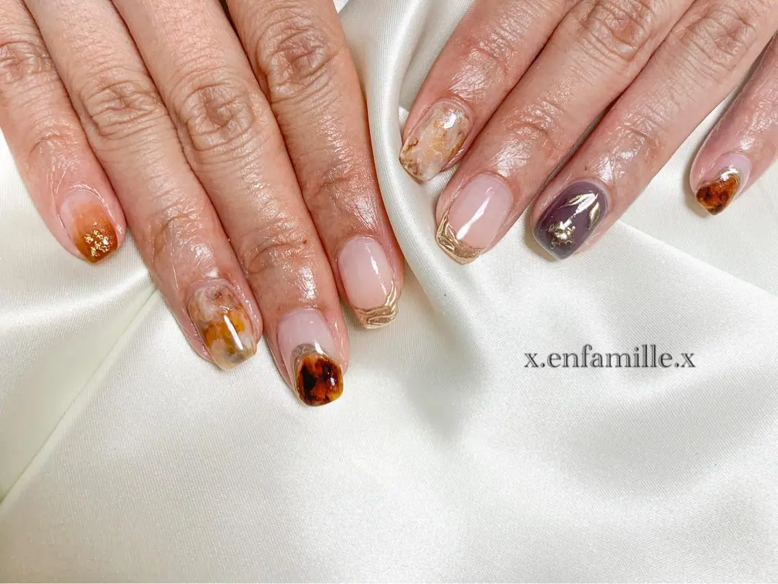 ネイル ハンドネイル nail salon en familleのネイルデザイン