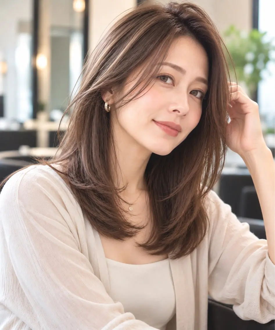 セミロング カラー ヘアカラー トリートメント 西山竜一 /垢抜け大人髪のヘアスタイル