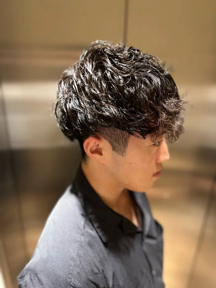 ミディアム パーマ メンズ 縮毛矯正/パーマ 宮河 惇💈のヘアスタイル