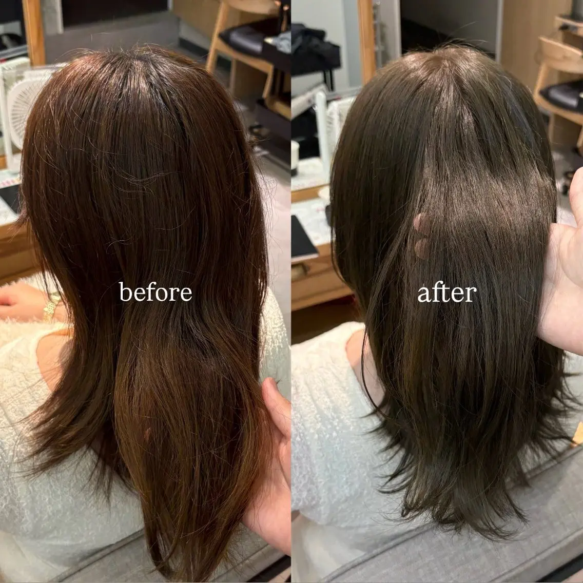 ロング カラー グレージュ オリーブグレージュ オリーブグレー ヘアカラー ♦️個室快眠スパ♦️ / 西野 杏🫧のヘアスタイル