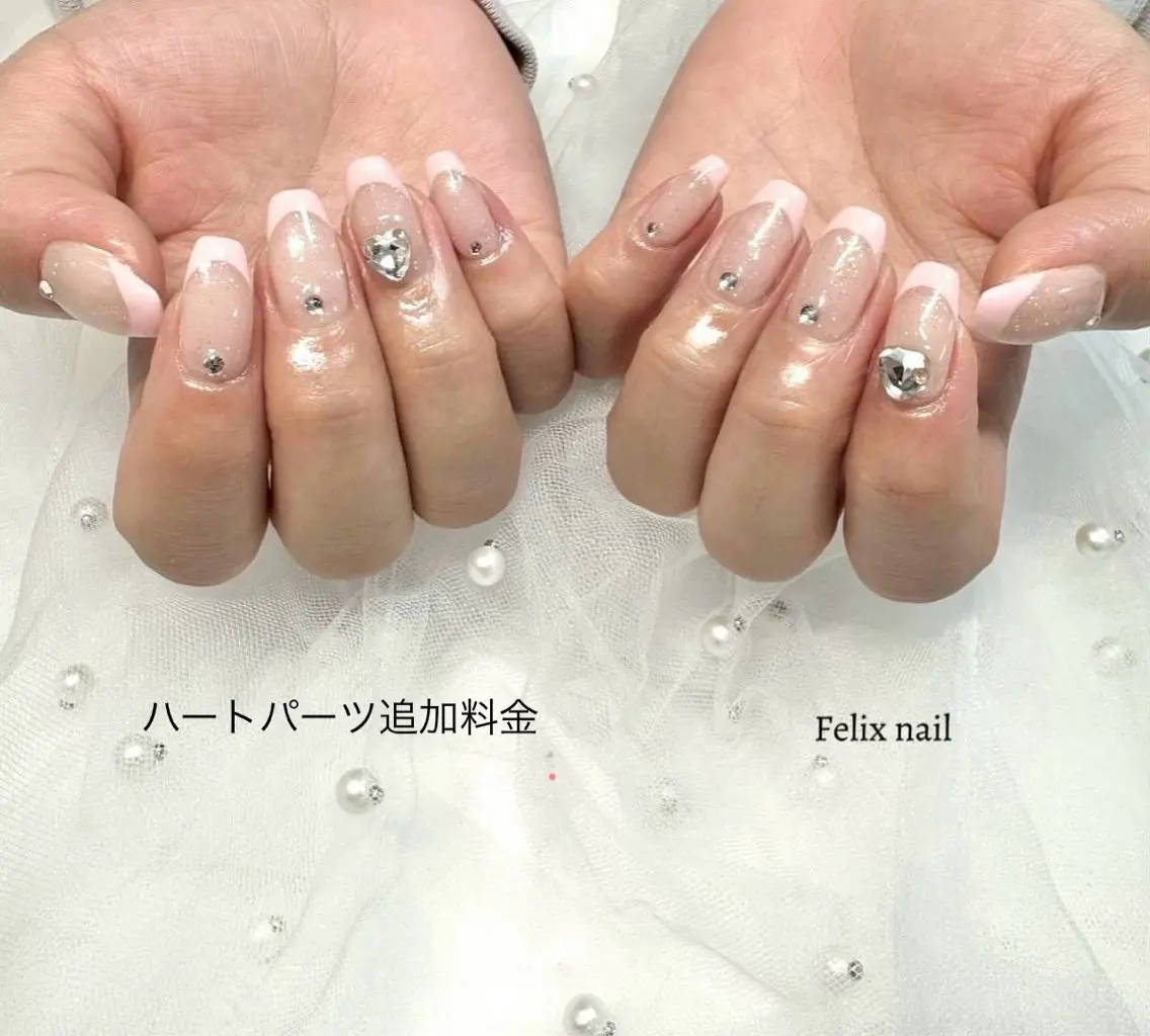 ネイル ストーンネイル ハンドネイル Felixnail TANAKA🐰🤍のネイルデザイン