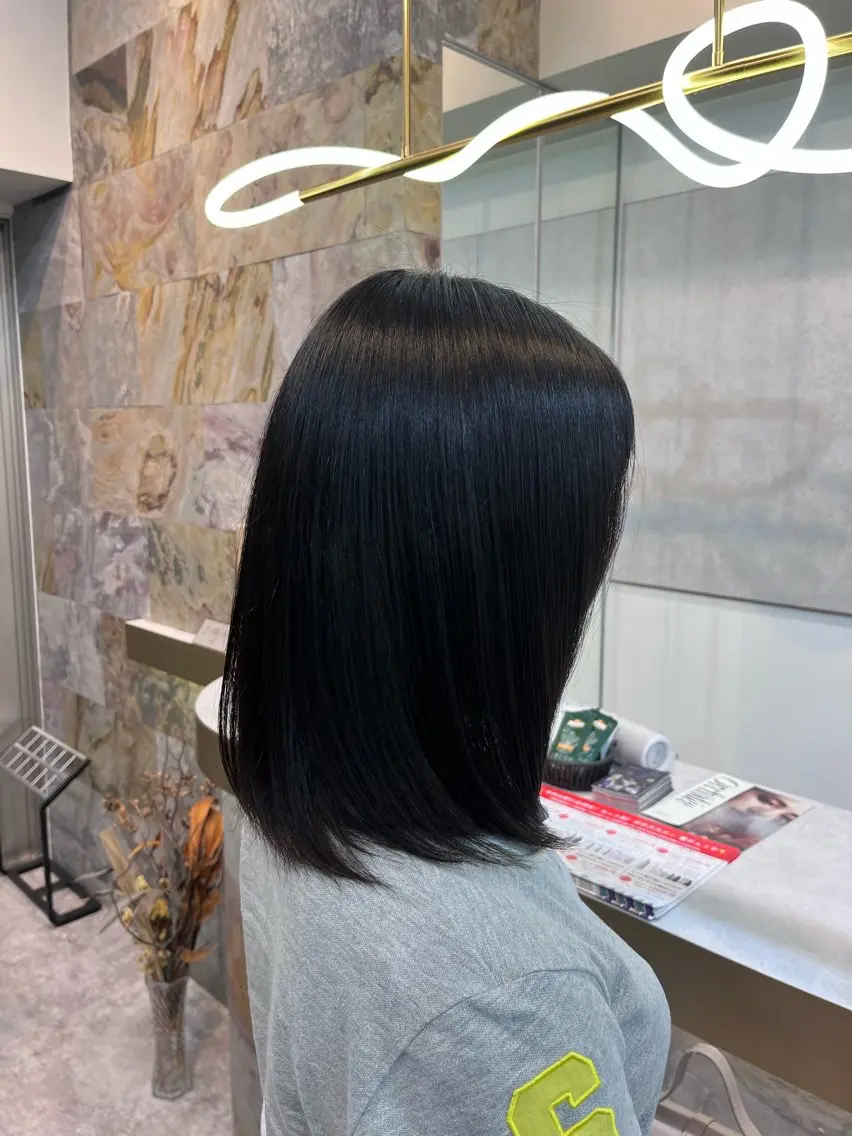 カット 縮毛矯正 かねこ けんせいのヘアスタイル