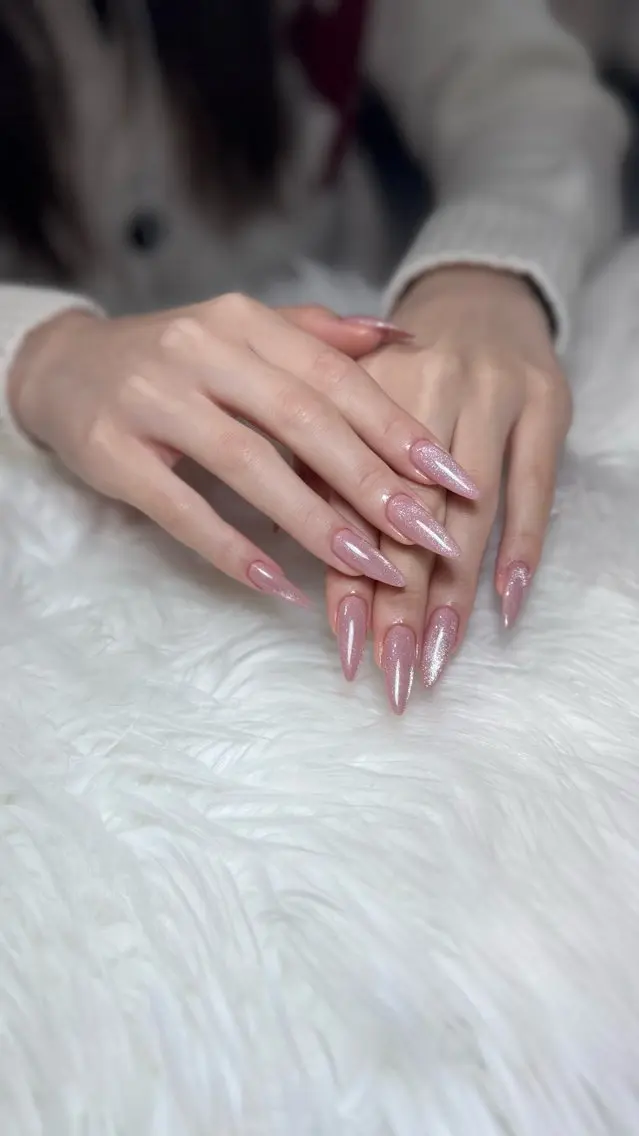 ネイル アートネイル オーロラネイル ジェルネイル 韓国ネイル ロングネイル ハンドネイル Nichi Nailsのネイルデザイン