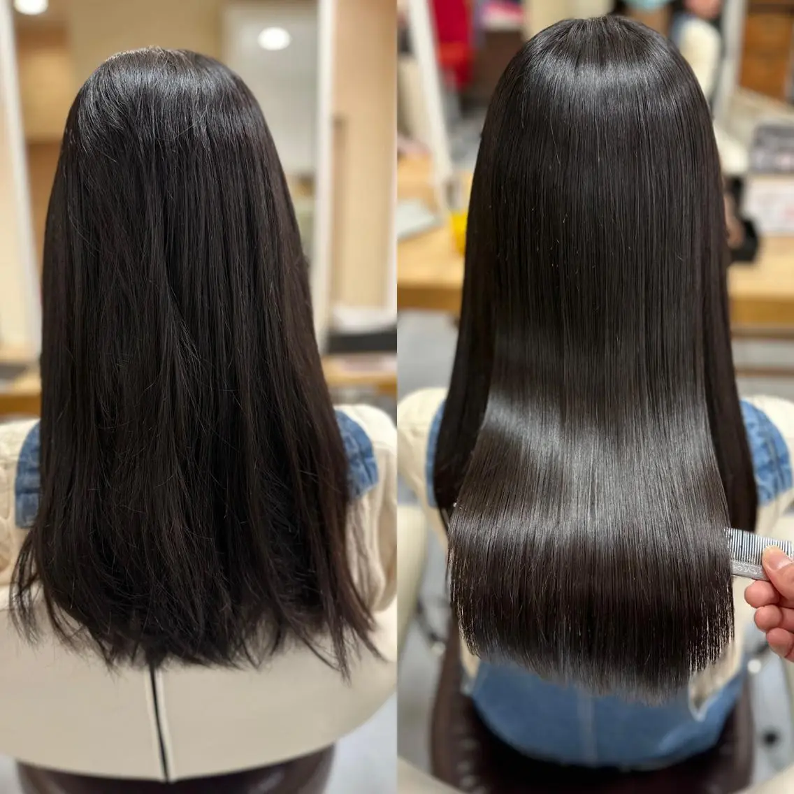 ロング パーマ カット 縮毛矯正 トリートメント 髪質改善/縮毛矯正 /レイヤーカット岡部のヘアスタイル