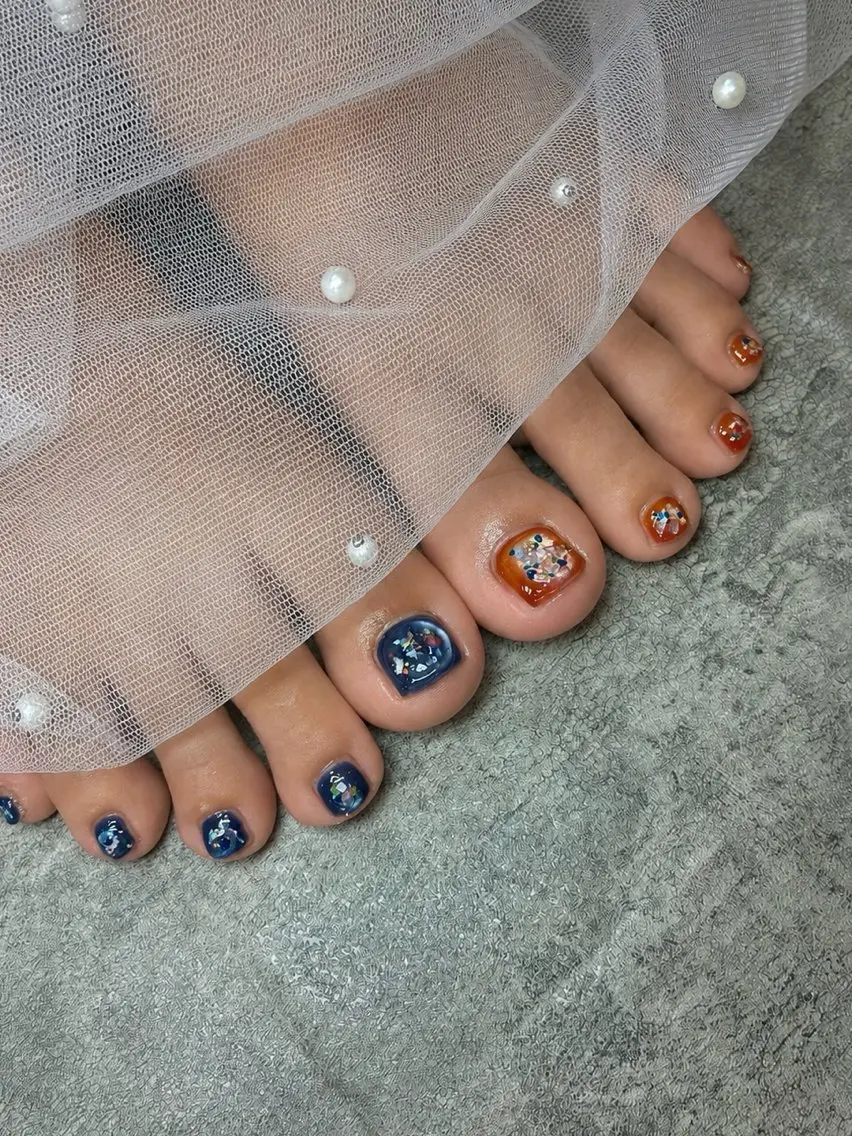 ネイル フットネイル shiki_nail 🪐のネイルデザイン