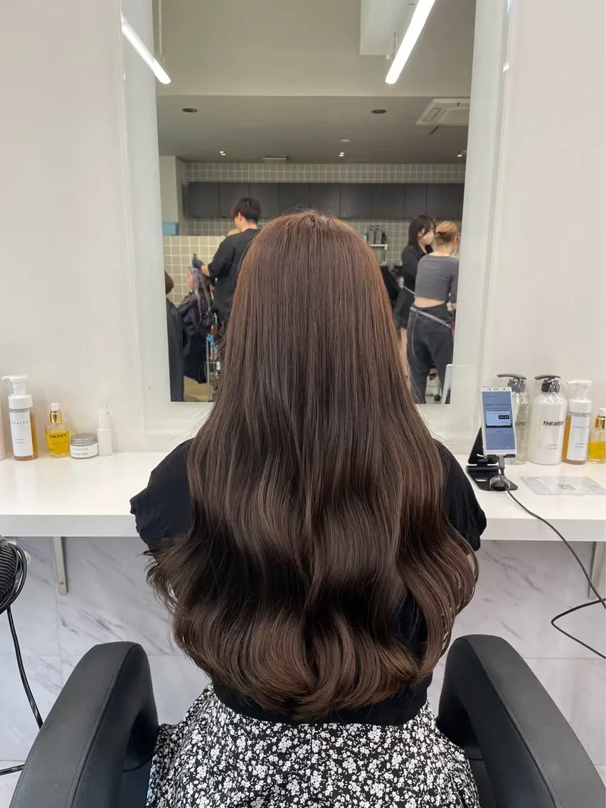 ロング カラー パーマ ヘアアレンジ メンズ キッズ 韓国系🇰🇷🩶 艶暗髪/MEIのヘアスタイル