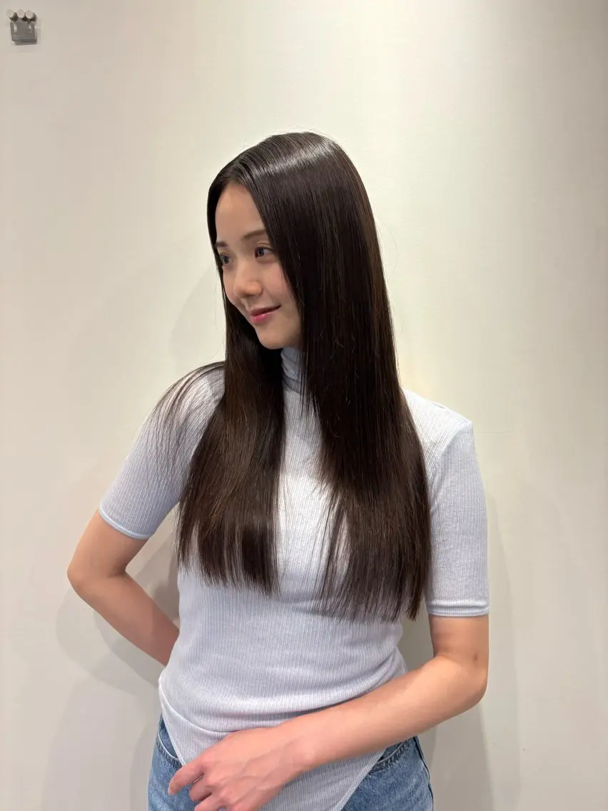 ロング ロング 髪質改善・水素カラー ARIA(ému)のヘアスタイル