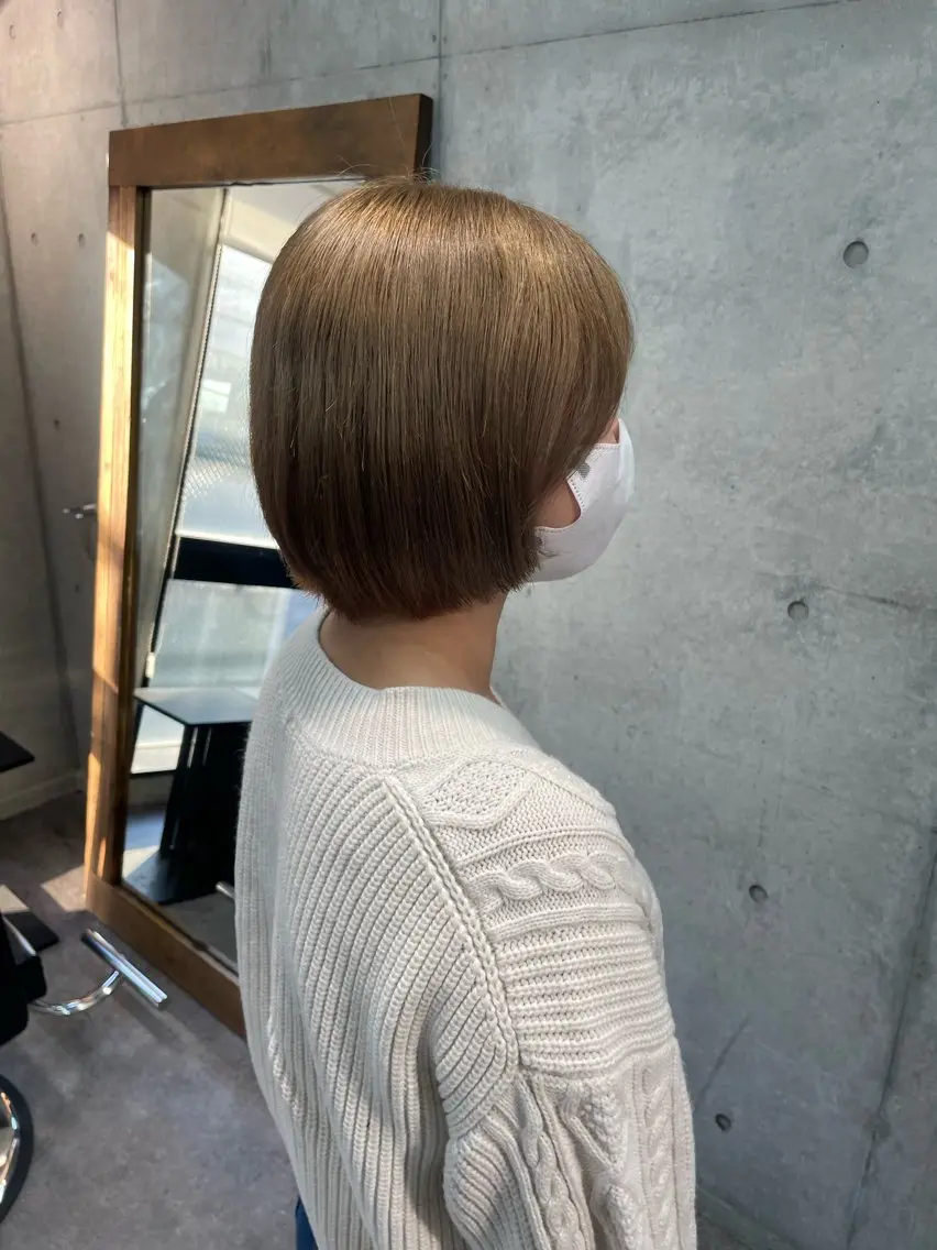 💞ボブ💞🌈ᵕ̈*ブリーチありダブルカラー➕5STEPトリートメント🌈ᵕ̈*人気メニュー🫶の写真