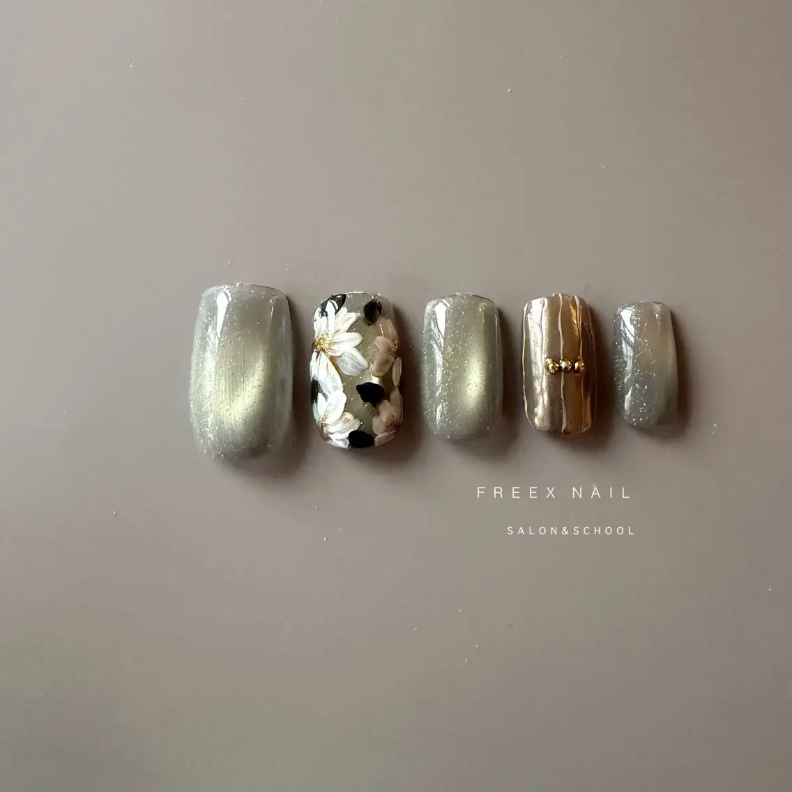 ネイル フラワーネイル ハンドネイル ハンドケア freex nail /ニュアンス/個性派のネイルデザイン
