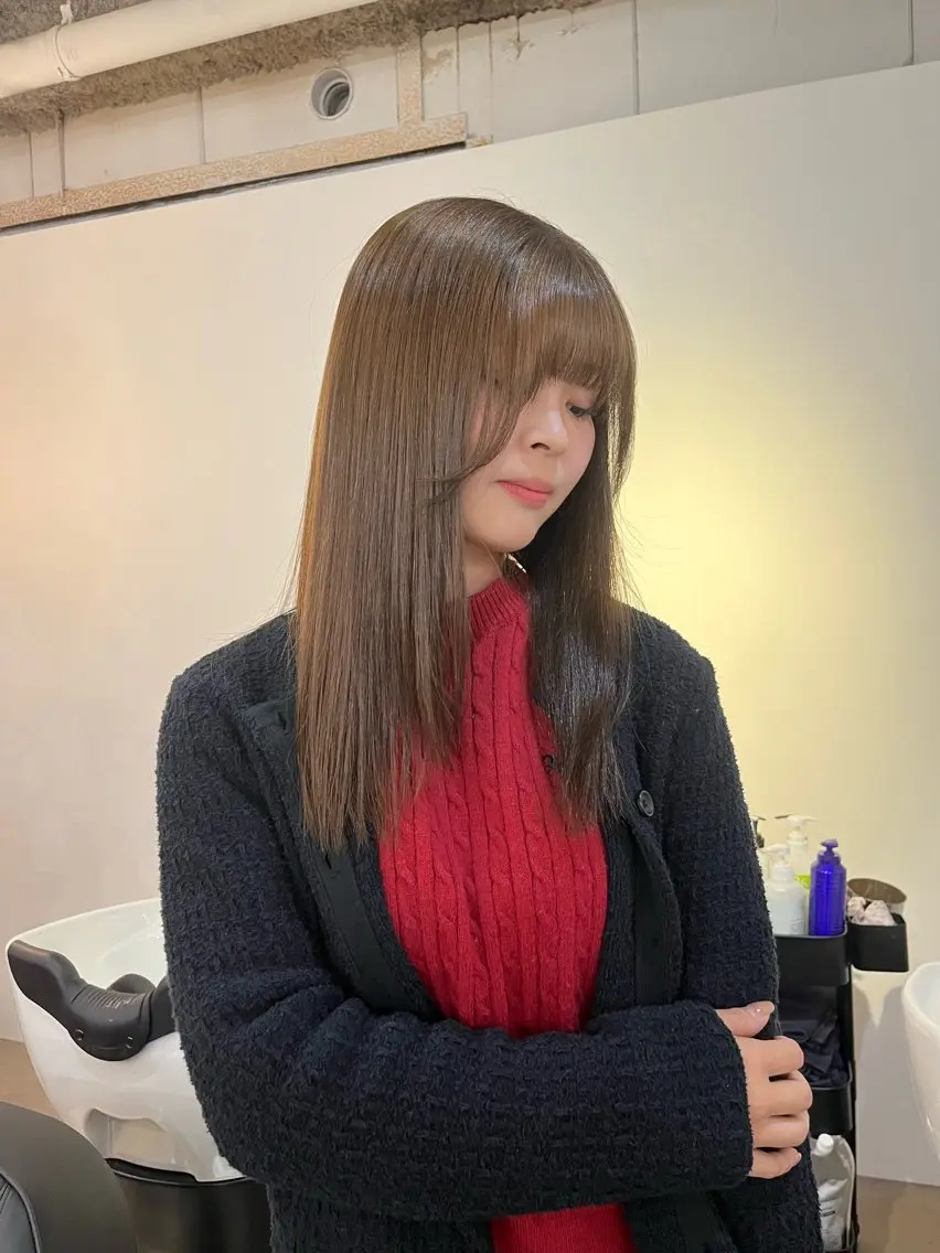 セミロング カラー ヘアカラー Sanaダブルカラー ✨️パルコ徒歩1分のヘアスタイル
