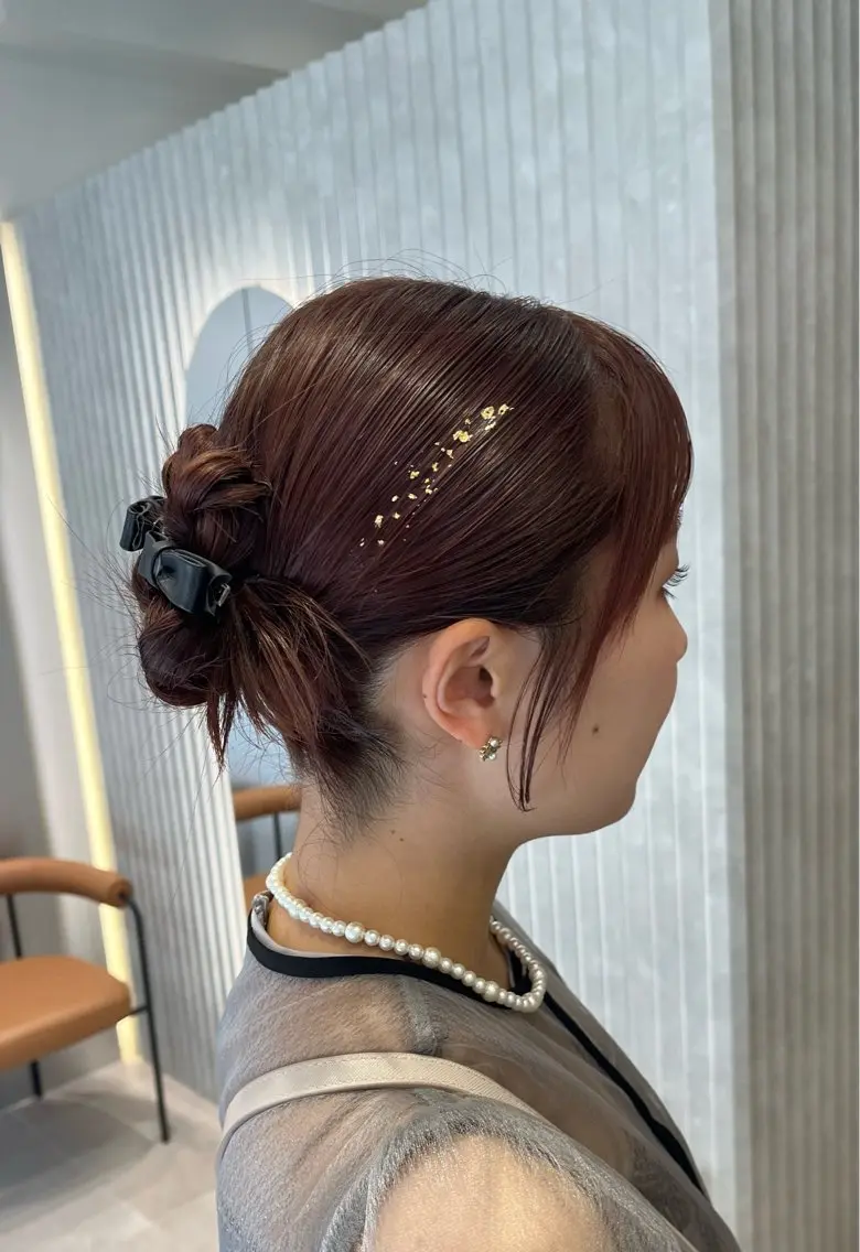 セミロング ヘアアレンジ ユウ 二子玉川駅 半個室サロンのヘアスタイル