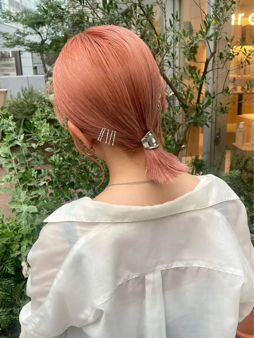 ヘアアレンジ 成人式 結婚式・ブライダル ボブ 卒業式のヘアスタイル ヘアセット saki🌼ボブ× 透明感カラー🌼のヘアスタイル
