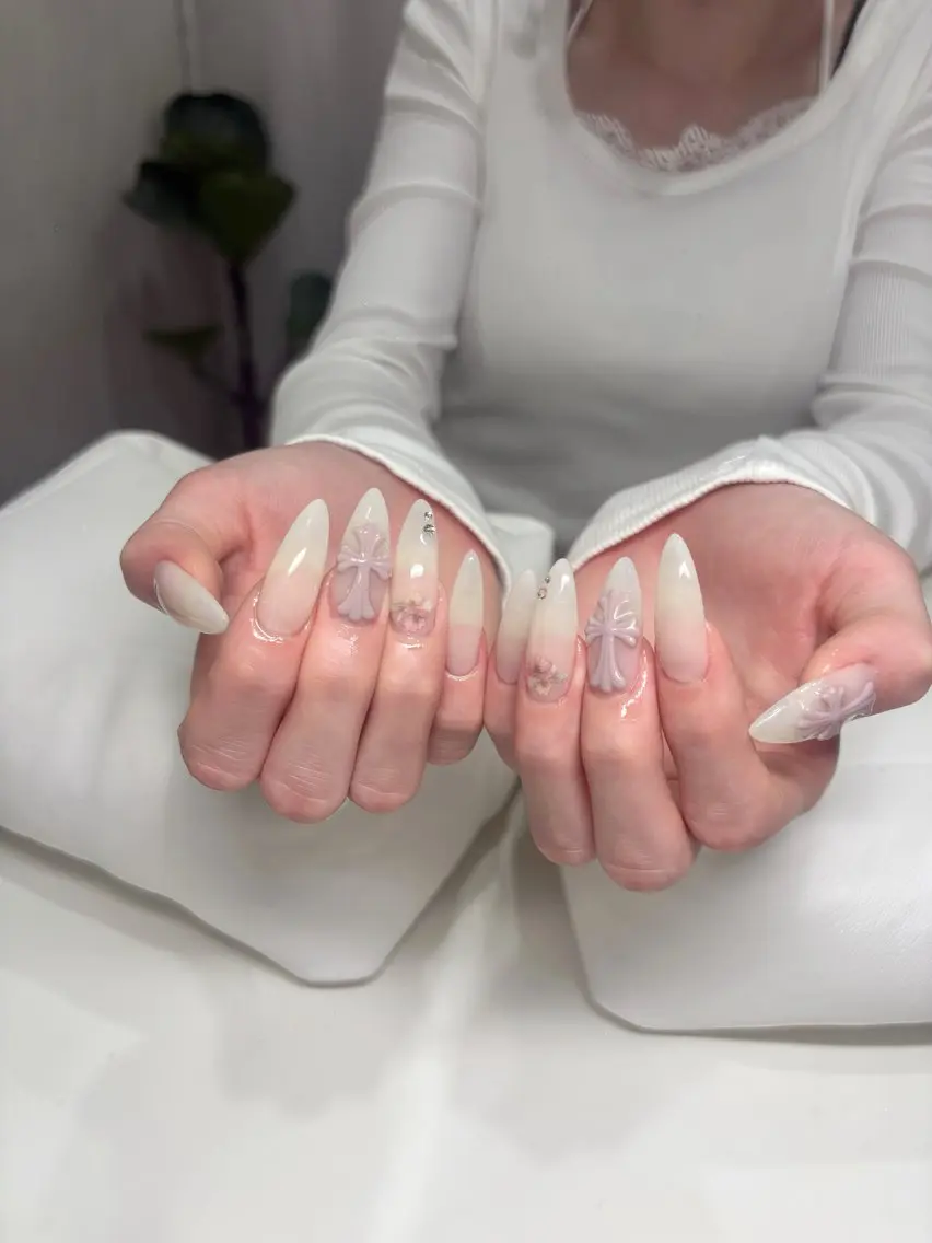 ネイル ロングネイル ハンドネイル ネイルサロン /しあわせたいむ🌱のネイルデザイン