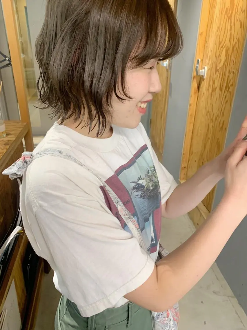 💫前髪カット+透明感カラー+極潤トリートメント💫の写真