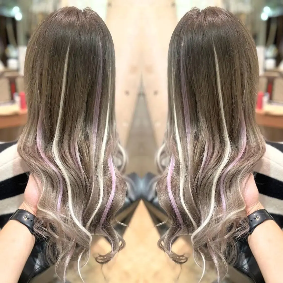 ロング ヘアアレンジ カラー メンズ 韓国ヘアならお任せ♡ 馴染ませ達人👸yuのヘアスタイル