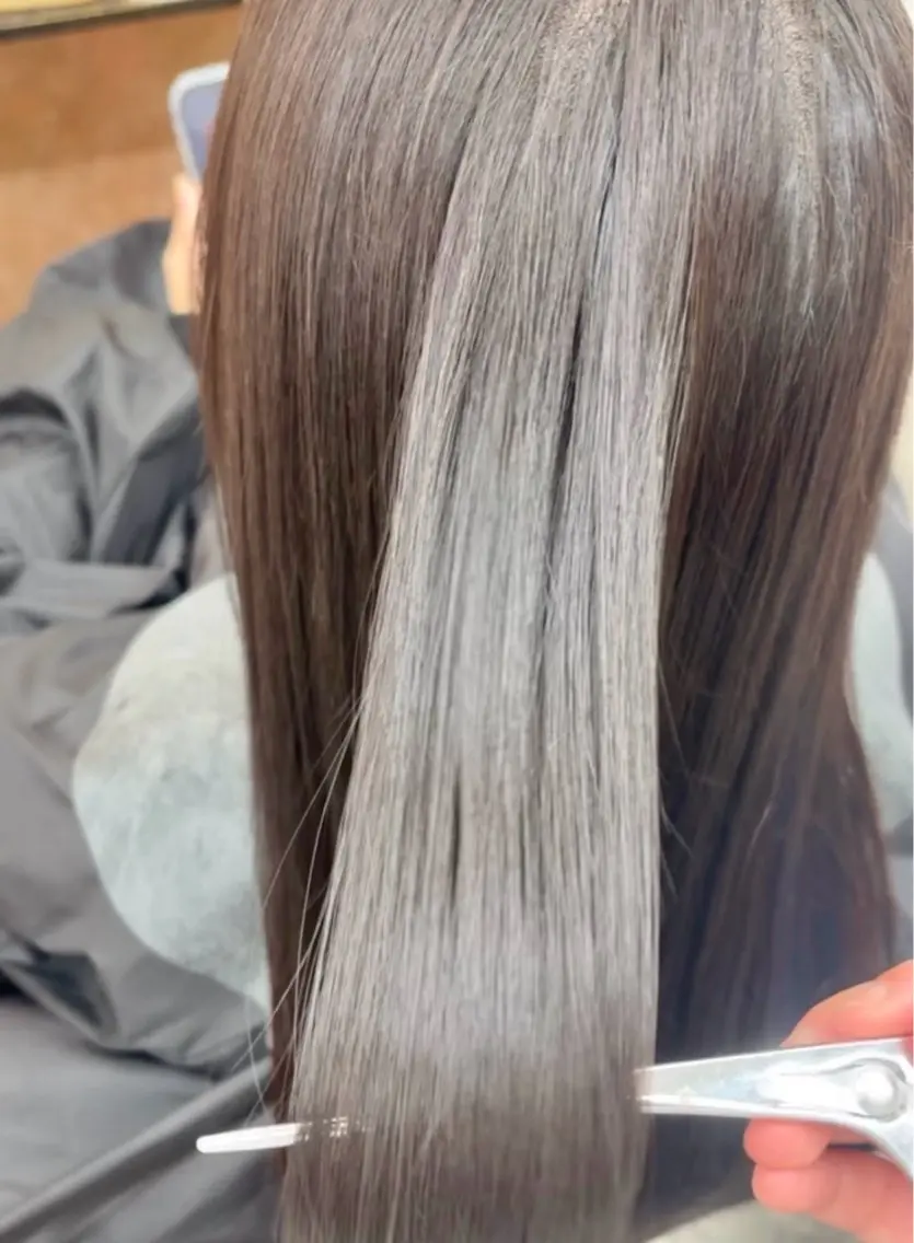 ミディアム 縮毛矯正 大本 涼風のヘアスタイル