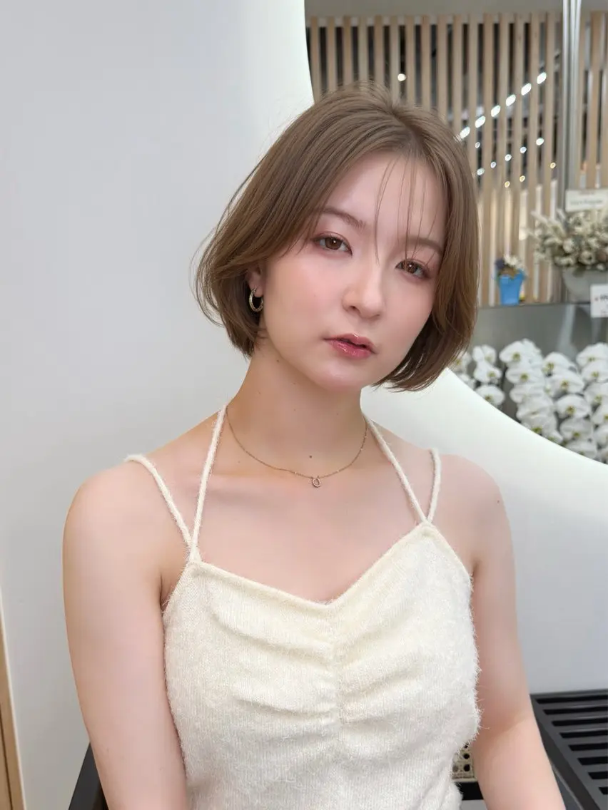 ショート ボブ カット ヘアカラー トリートメント KAWAI KOHEIのヘアスタイル