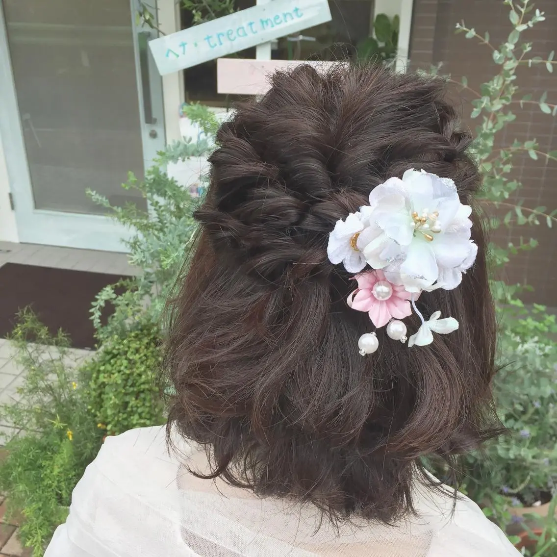 ショート ヘアアレンジ 結婚式・ブライダル N°+aero 🦔近藤 のぞみ🦔のヘアスタイル