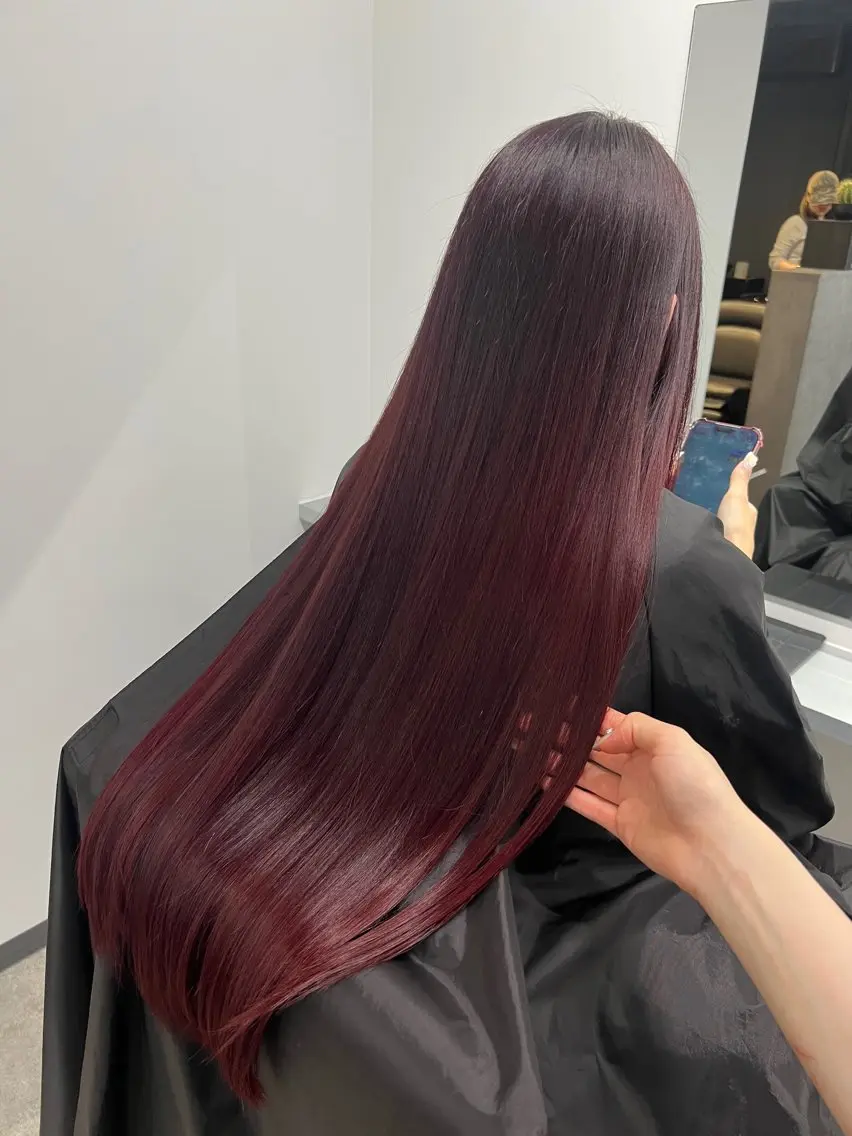 ロング ヘアカラー トリートメント 宮城 萌のヘアスタイル