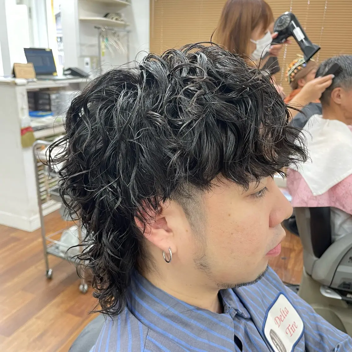 ショート パーマ メンズ カット パーマ 本橋 琴実のヘアスタイル