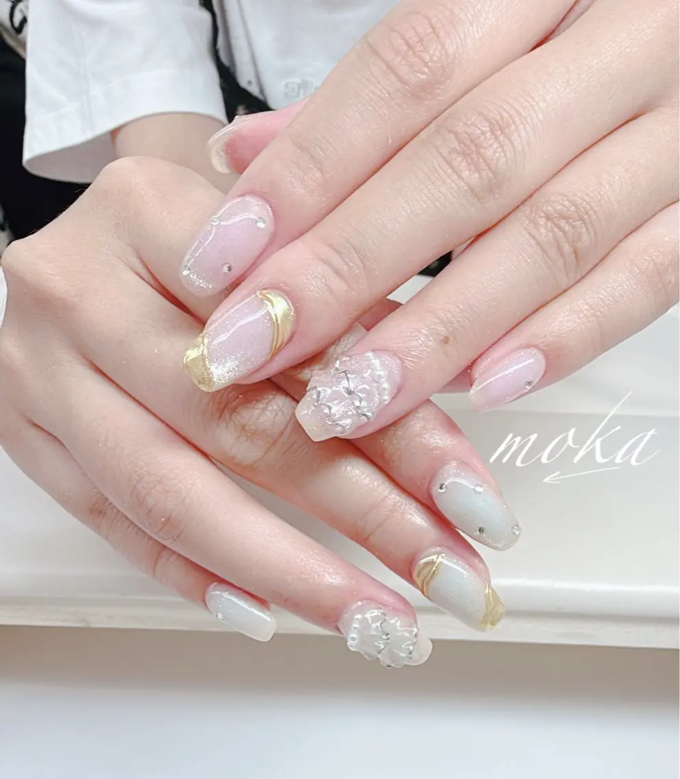 ネイル ハンドネイル ハンドケア 胡蝶蘭レディースサロ ンNailMOKAのネイルデザイン