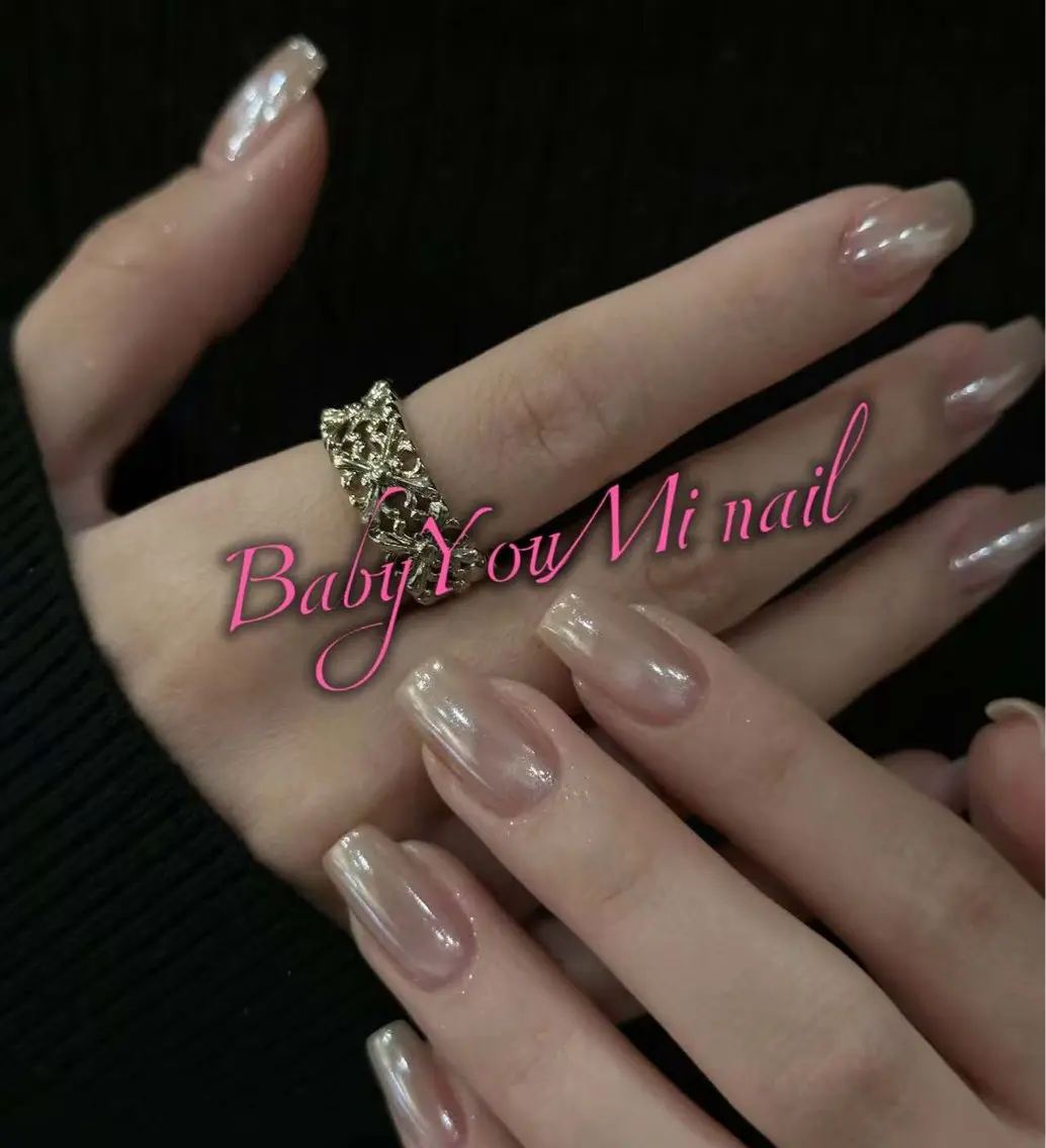 ネイル オーロラネイル チークネイル 成人式 フットネイル フレンチネイル ハンドネイル BabyYouMi nailのネイルデザイン