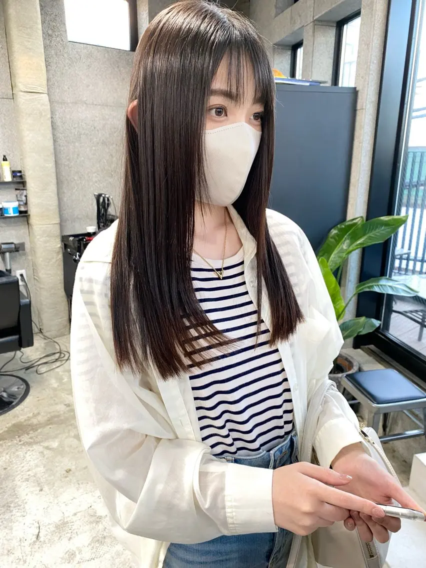 ロング カラー 髪質改善 縮毛矯正 カット トリートメント OVER→三軒茶屋 /縮毛矯正・髪質改善のヘアスタイル