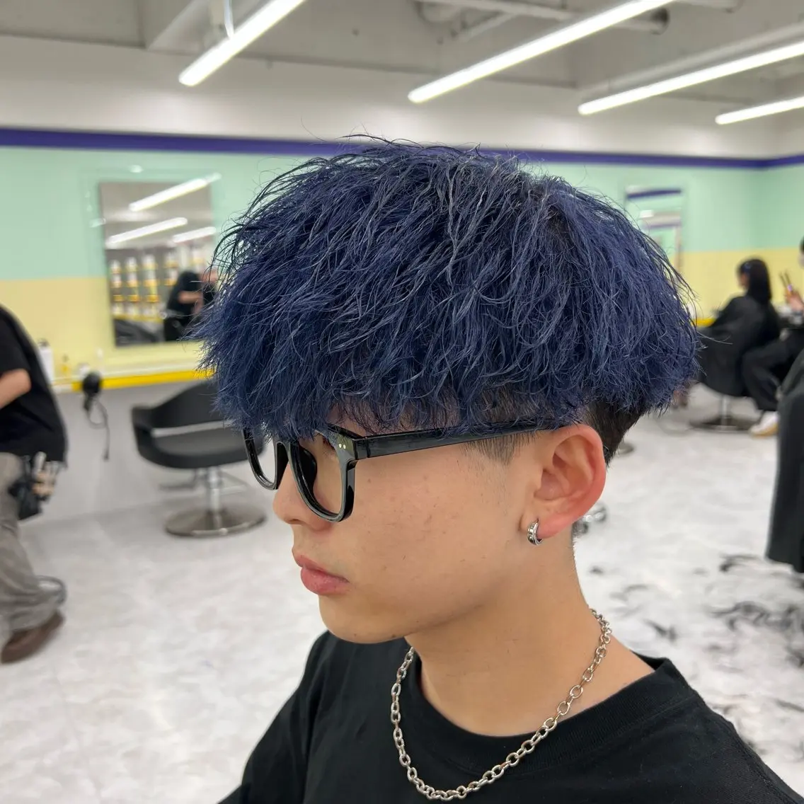 メンズ センターパート メンズハイトーン メンズ韓国風 マッシュ メンズパーマ カット ヘアカラー パーマ メンズ特化美容師 💠チナツのヘアスタイル