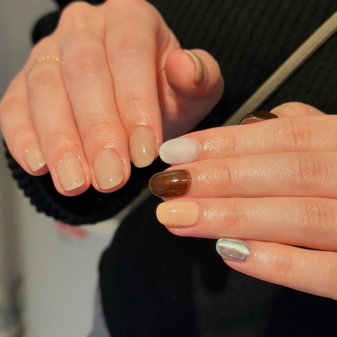 ネイル クリアネイル フラッシュネイル フラッシュマグ フレンチネイル マグネットネイル Luana nailのネイルデザイン