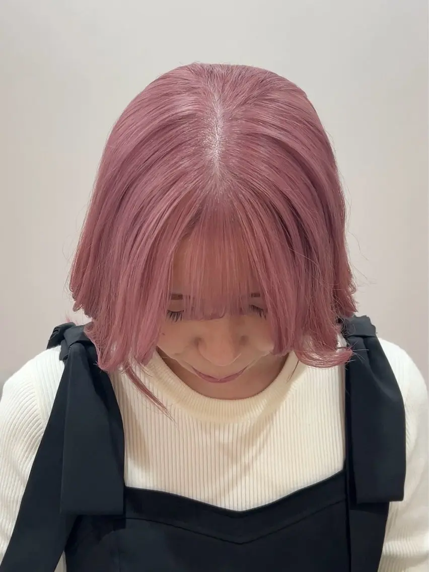 ロング カラー ベージュカラー ピンクカラー ピンクベージュ ヘアカラー トリートメント 透明感/ダブルカラー /🌸ERI🌸のヘアスタイル