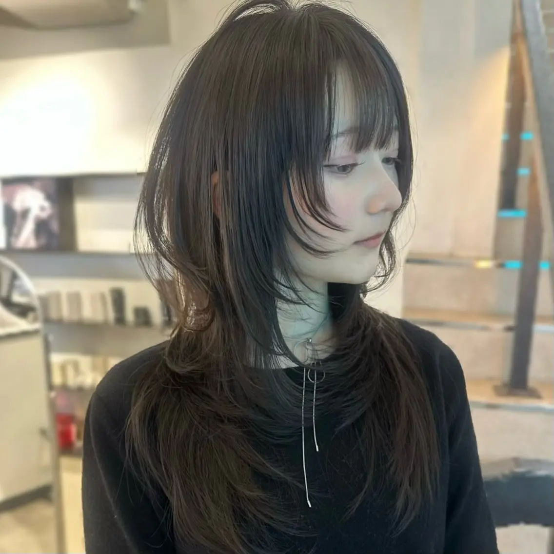 ロング カット 韓国レイヤー特化 /ミクのヘアスタイル