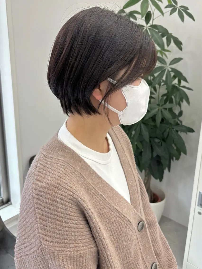 ショート ショートボブ ボブ ショートヘア カット 新村 華奈絵のヘアスタイル