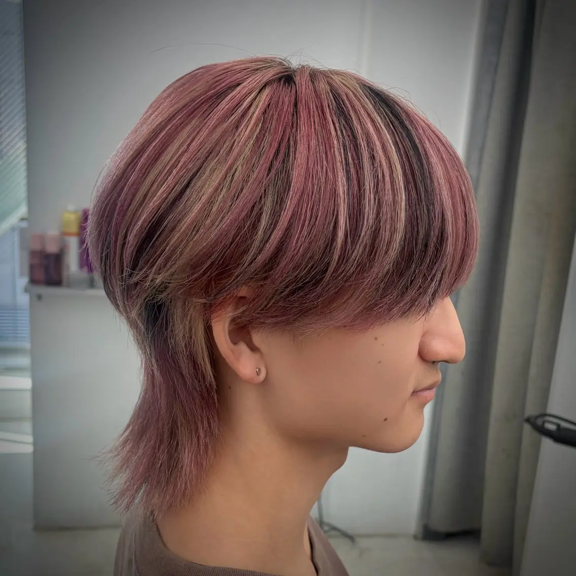 ミディアム カラー メンズ カット ヘアカラー トリートメント メンズ♱ハイトーン♱ ウルフʜᴀʀᴜᴋᴀのヘアスタイル