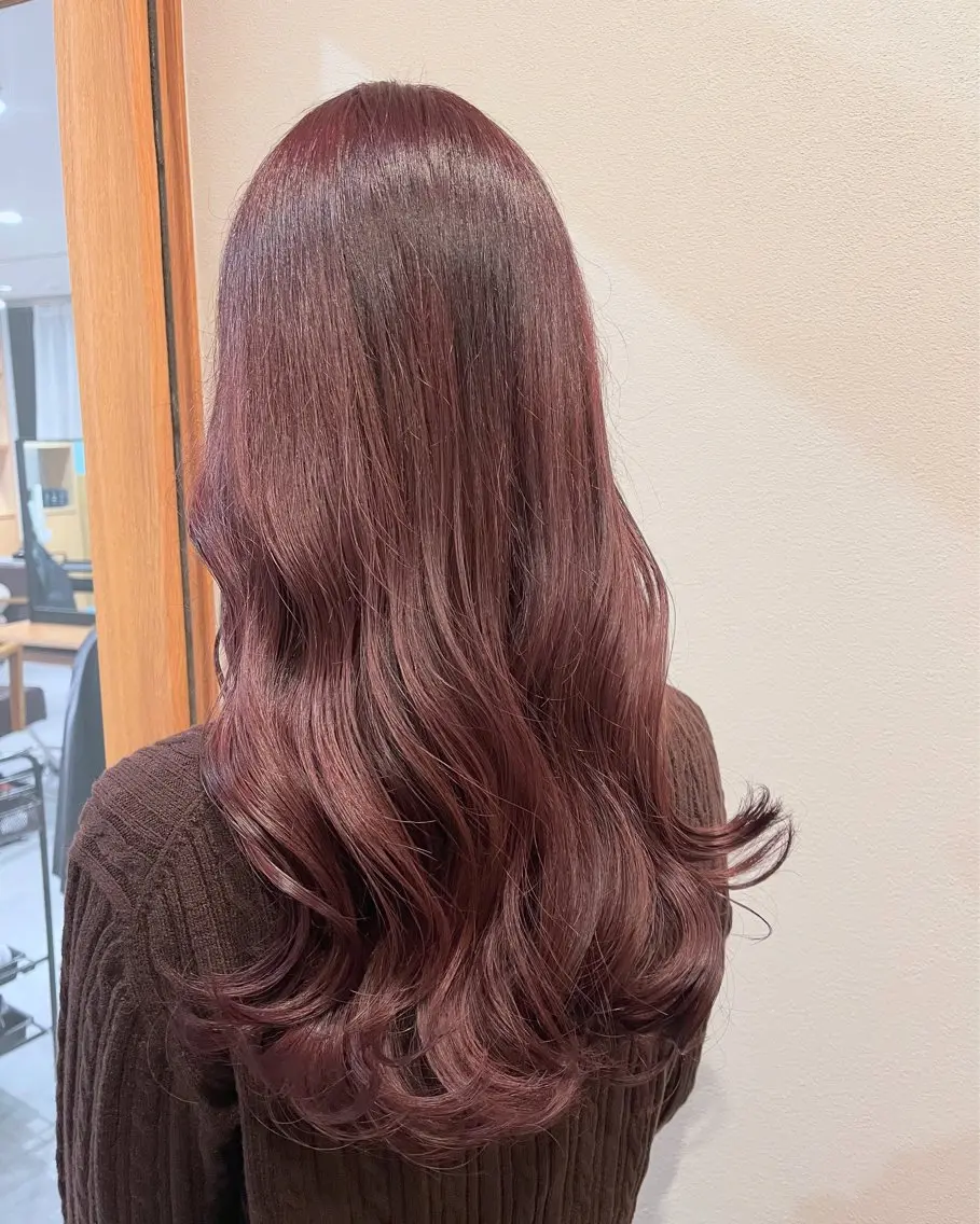 ロング カラー パーマ ヘアアレンジ メンズ 透明感カラー/ 新潟万代/池野里衣のヘアスタイル