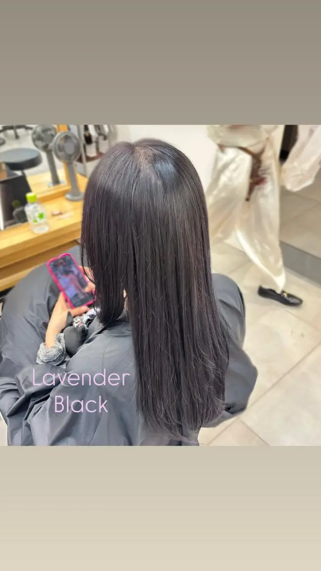 ロング カラー ラベンダーカラー 柳井  梨歩 （ヤナイ  リホ）のヘアスタイル