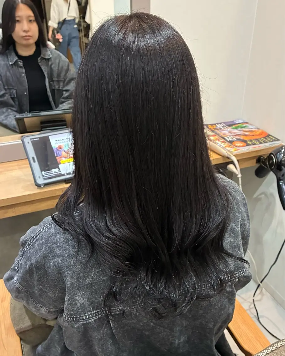 セミロング カット ヘアカラー トリートメント 柴田真衣 /ナチュラル/半個室のヘアスタイル