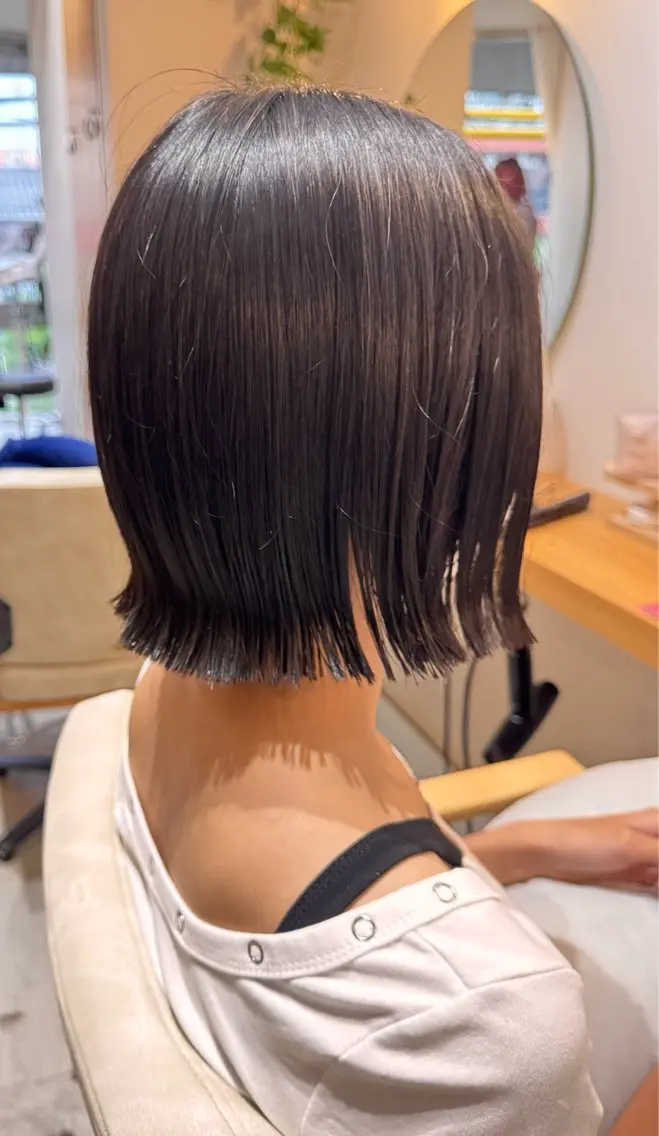 ショート 切りっぱなしボブ ボブ 《PARAGO緑橋》 内田美結のヘアスタイル