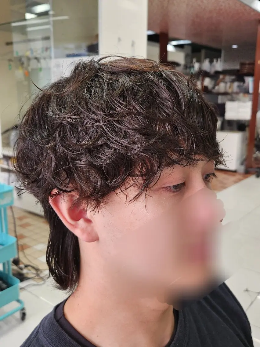 パーマ 🇰🇷ダウンパーマ 毛流れヘア🪽藤原のヘアスタイル