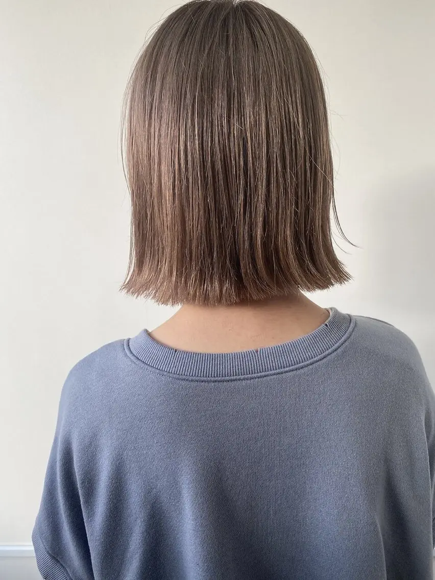 ミディアム ボブ 外ハネヘア HIROSE 蘇我2号店のヘアスタイル