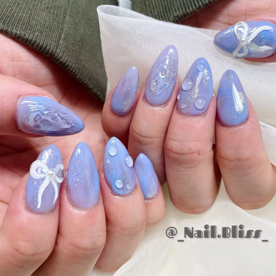 ネイル マグネットネイル 大理石ネイル(マーブル) ハンドネイル NAIL BLISSのネイルデザイン